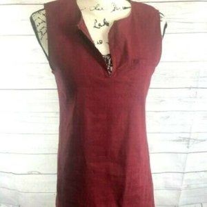 Saturnina Linen Blend Sleeveless Shift Dress